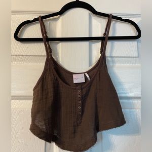 Urban Outfitters brown crop top. Never worn. Women’s size XS